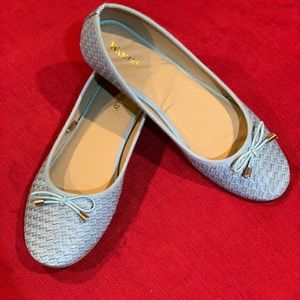 Ice Blue Ballet Flats